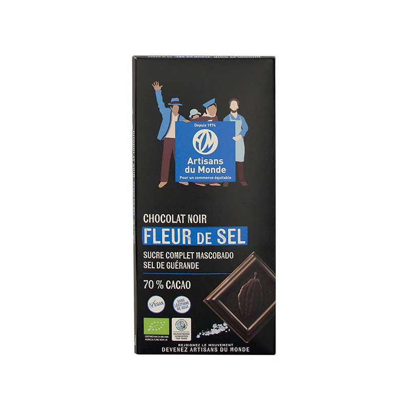 Tablette de chocolat noir équitable 70 %
