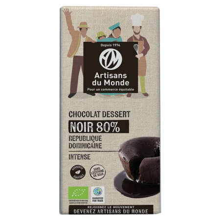 Chocolat noir intense bio, 85% de cacao -100g