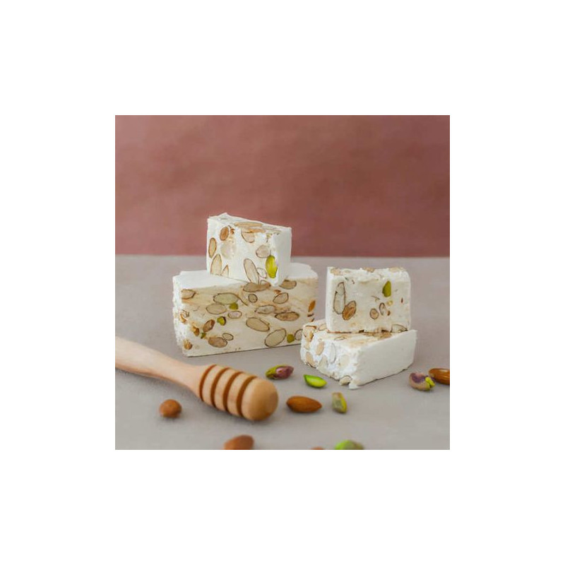 Nougat artisanal aux amandes et pistaches – Confiserie traditionnelle